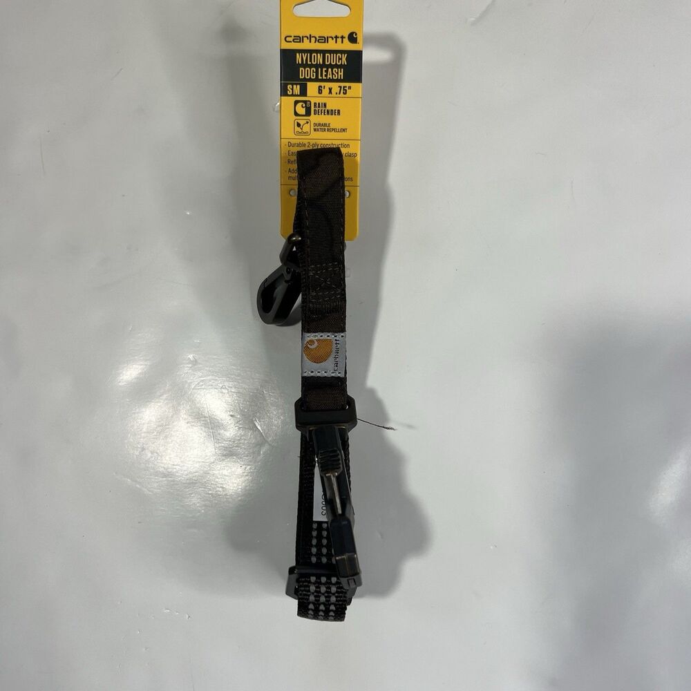 Carhartt Dog Leash Size Small 6' x .75' Nylon Webbed Dark Brown Pet Reflective
